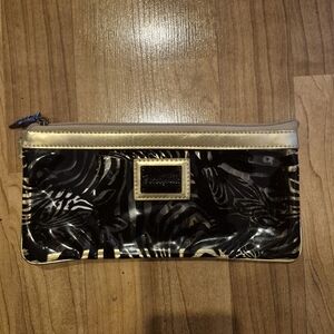 Betsyville x Betsy Johnson Translucent Mini Clutch Zebra Print Signature Logo
